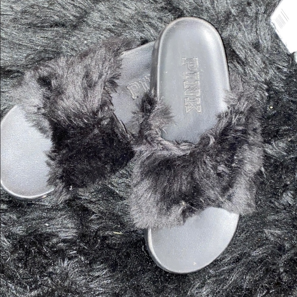 Black pink sandals